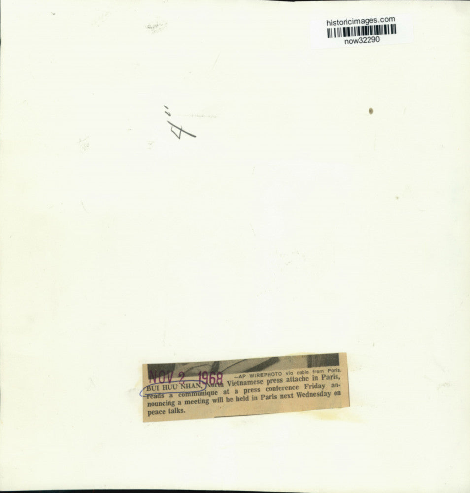 1968 Press Photo North Vietnam's press attache Bui Huu Nhan at news conference