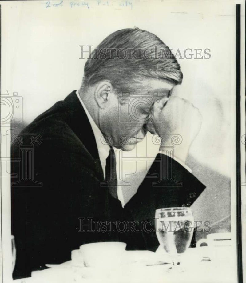 Load image into Gallery viewer, 1966 Press Photo Senate candidate Charles Percy during Chicago luncheon.
