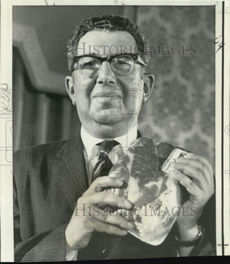 1972 Press Photo Nixon&#39;s chief economist Herbert Stein at news conference