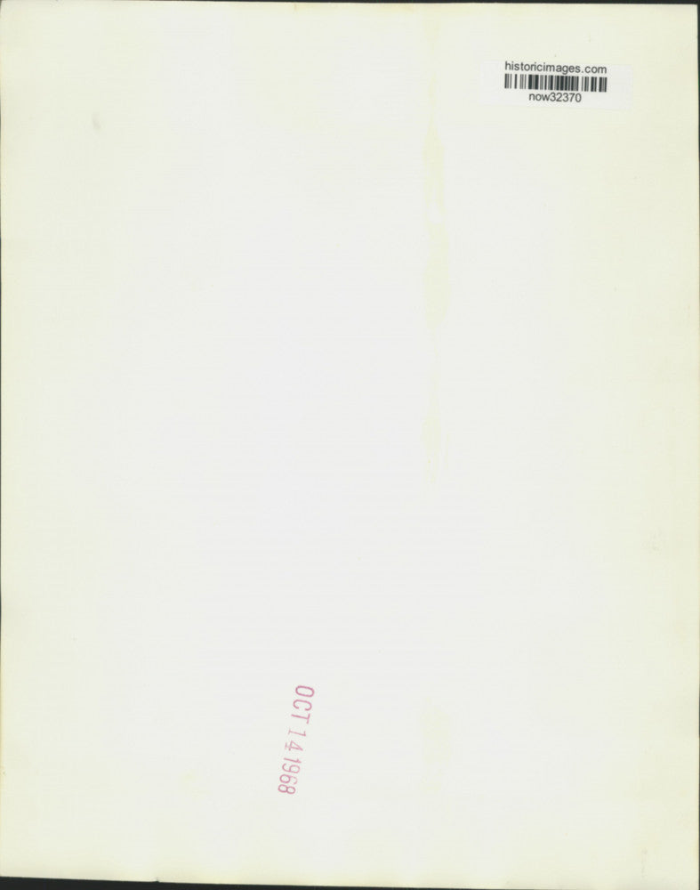 1968 Press Photo Johnson's grandson Lyn wears campaign banner at White House