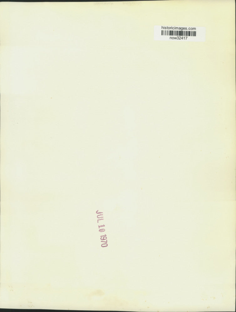 Load image into Gallery viewer, 1970 Press Photo Designer Jo Pattrick views plans for 10 Downing Street, London
