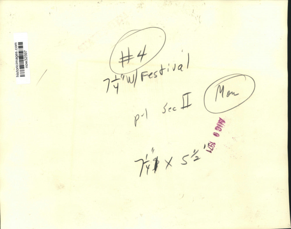 1971 Press Photo Clayton, Georgia Mountain Festival cross-cut saw contest