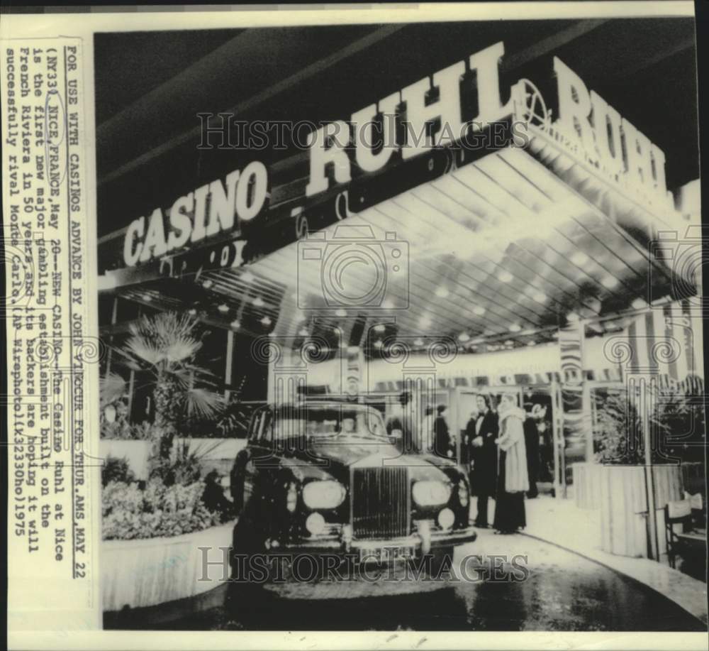 1975 Press Photo The Casino Ruhl at Nice, on the French Riviera - now32727