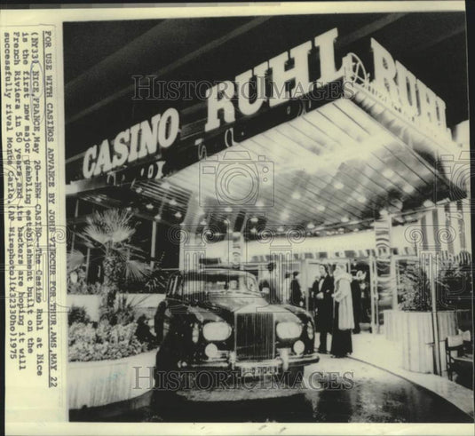 1975 Press Photo The Casino Ruhl at Nice, on the French Riviera - now32727