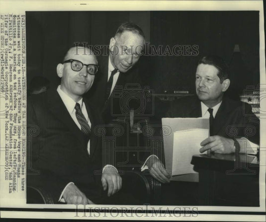 1969 Press Photo Witnesses to testify at House Ways and Means Committee hearing