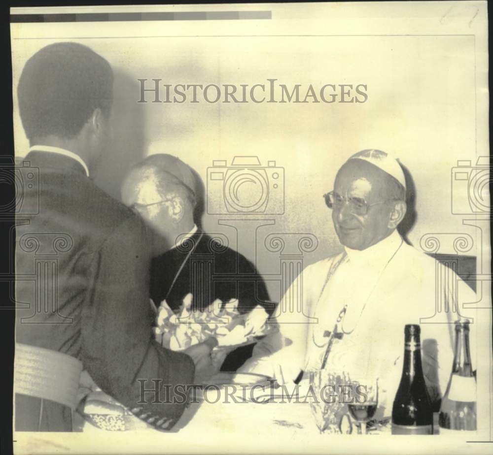 1974 Press Photo Pope Paul VI attends College for Propagation luncheon