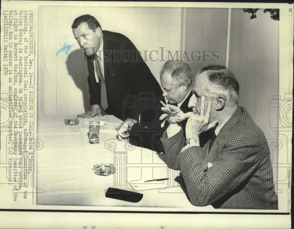 1970 Press Photo Brice O&#39;Brien addresses National Coal Committee in Washington