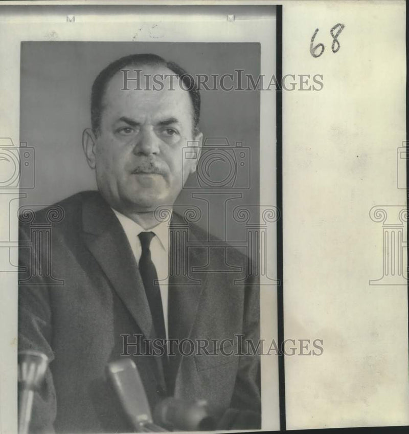 Load image into Gallery viewer, 1967 Press Photo Former counter-espionage Greek leader George Papadopoulos
