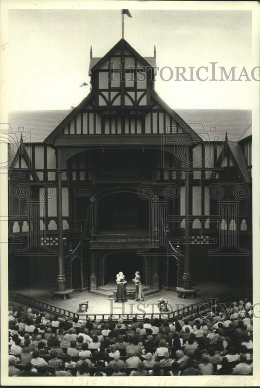 1982 Press Photo Oregon's Shakespearean Festival in outdoor Elizabethan Theater.