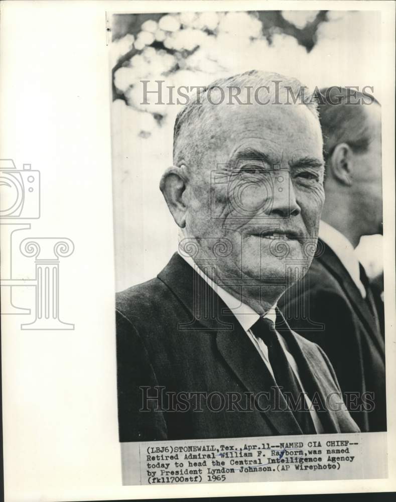 1965 Press Photo Central Intelligence Agency Chief Admiral William Rayborn