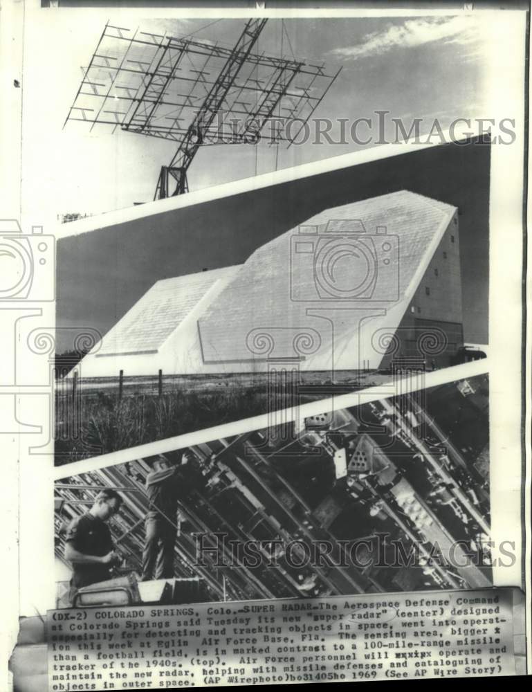 1969 Press Photo Aerospace Defense Command&#39;s &quot;super radar,&quot; Eglin Air Force Base