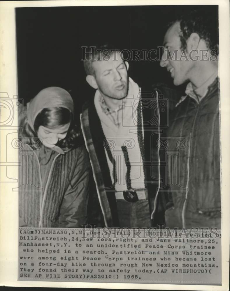 1965 Press Photo Peace Corps&#39; Pasteich and Whitmore tell of being lost in NM