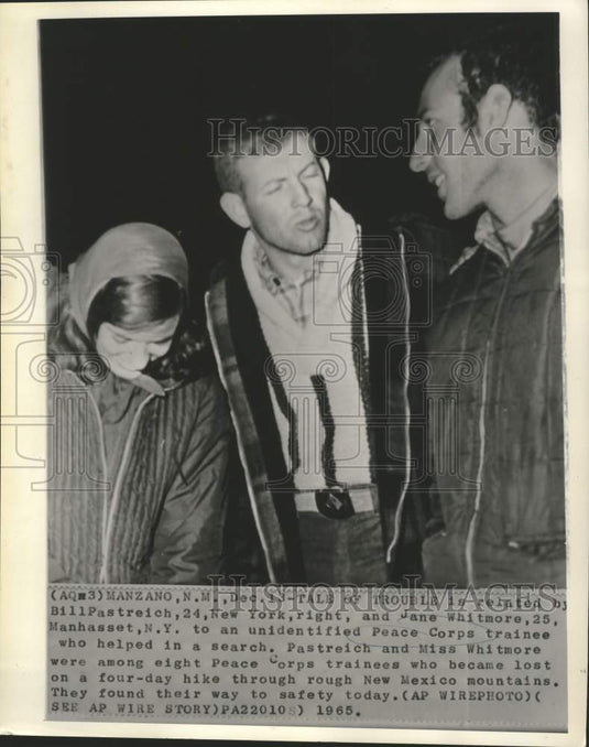 1965 Press Photo Peace Corps' Pasteich and Whitmore tell of being lost in NM