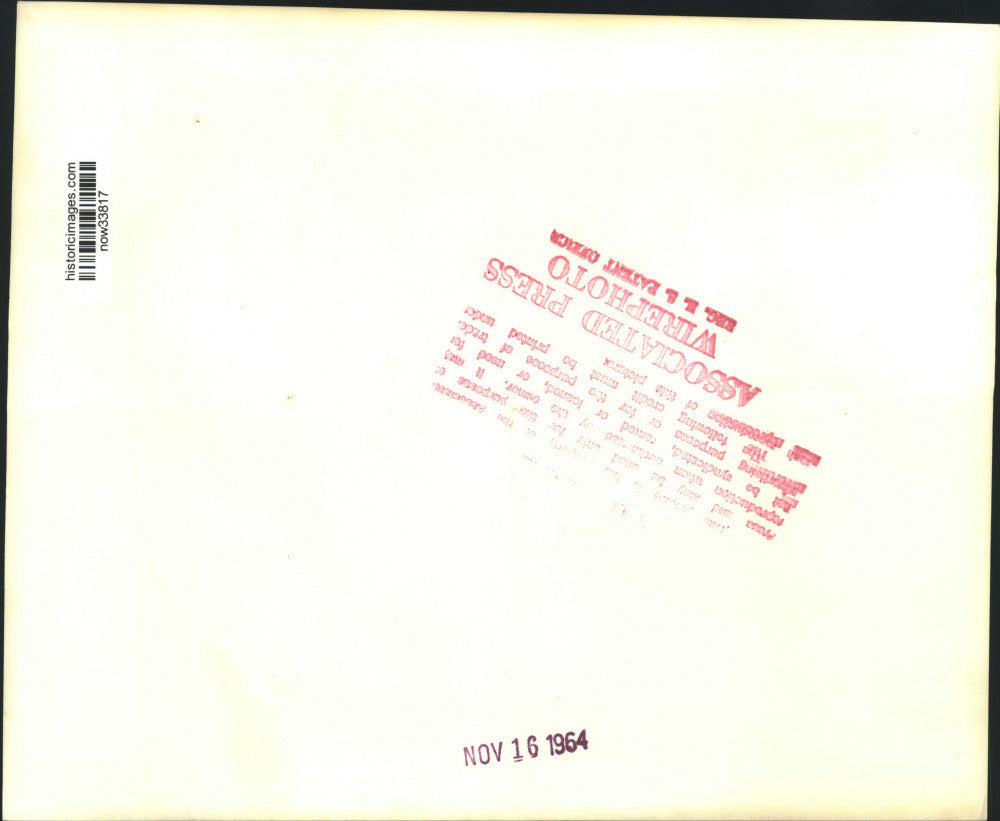 1964 Press Photo Presidents Johnson and Ordaz ride in motor cart to LBJ barbecue