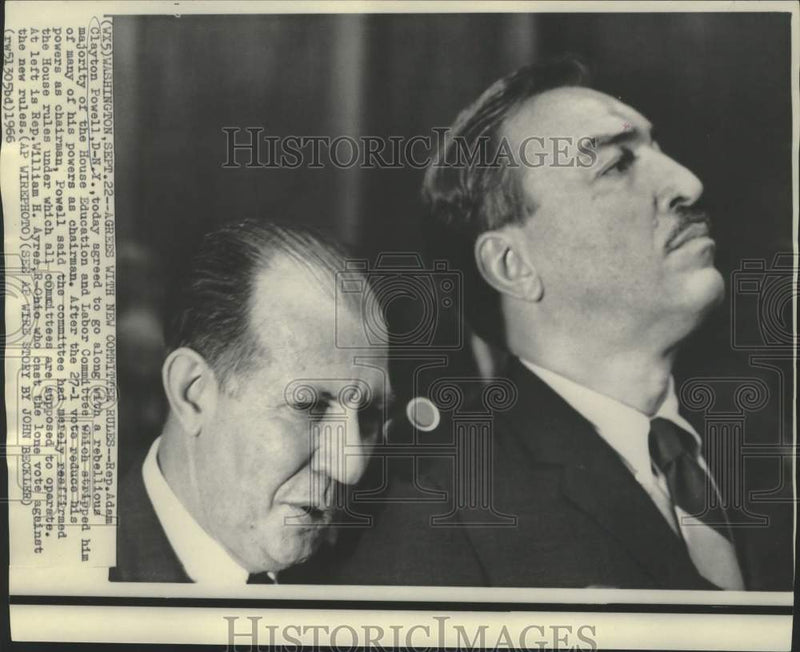 Load image into Gallery viewer, 1966 Press Photo Representative Clayton Powell at Washington House Rules hearing
