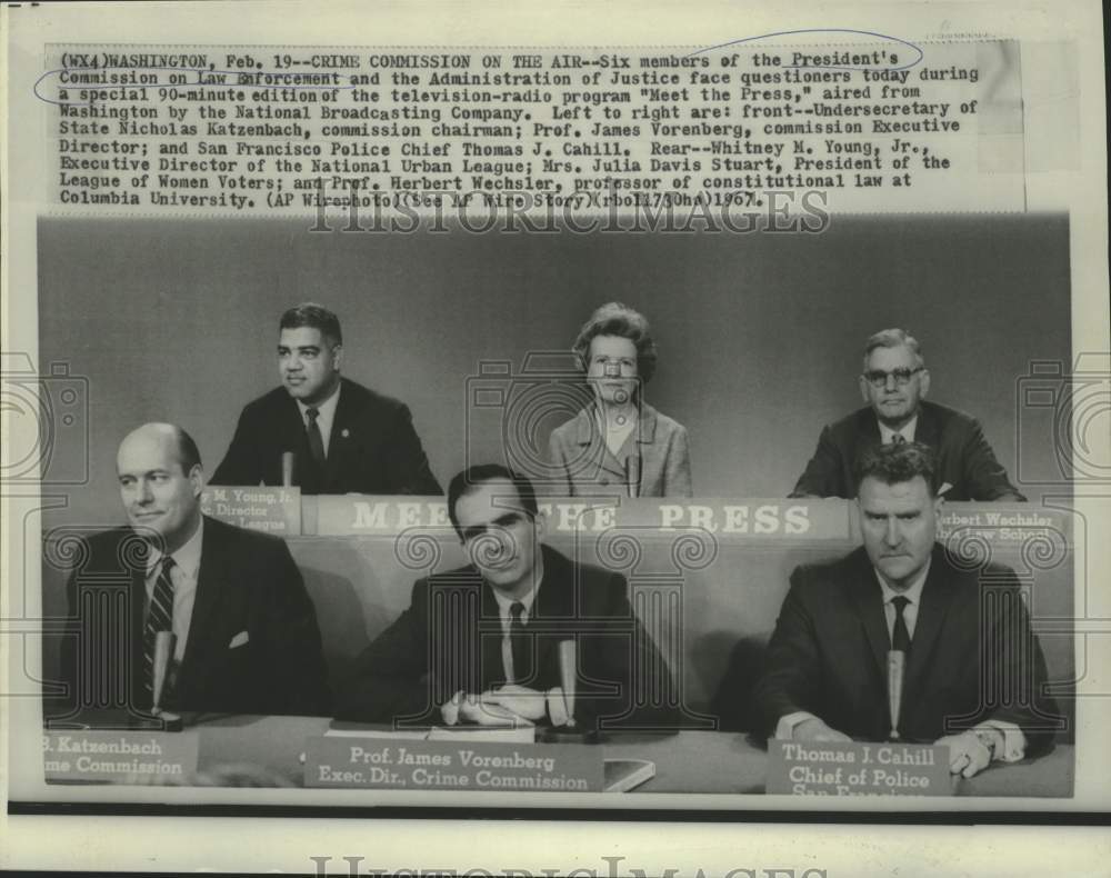 1967 Press Photo President's Crime Commission members on "Meet the Press."