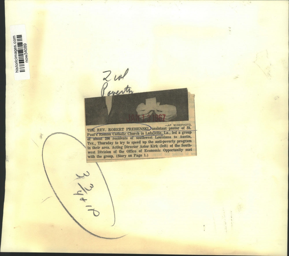 1967 Press Photo Louisiana anti-poverty program leaders Prehenski and Lang