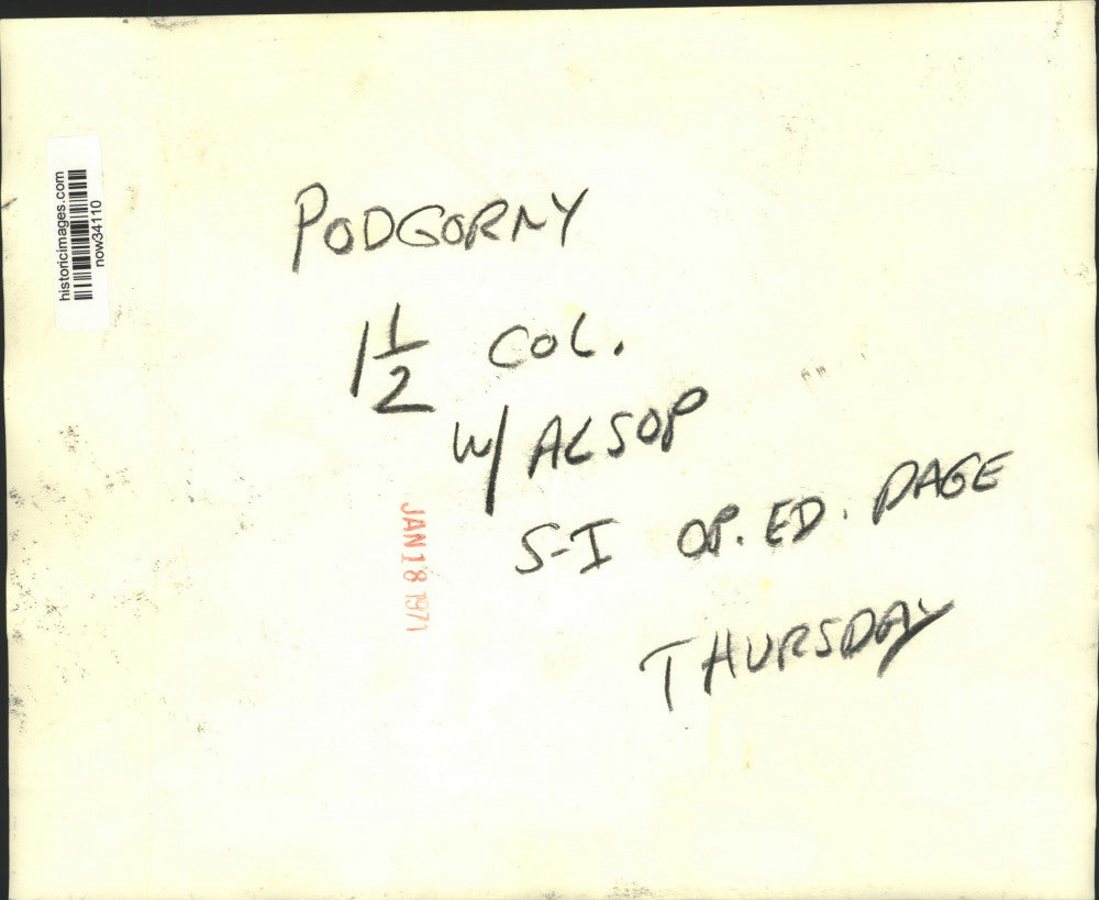 1971 Press Photo Nikolai Podgorny and Anwar Sadat at Aswan Dam inauguration