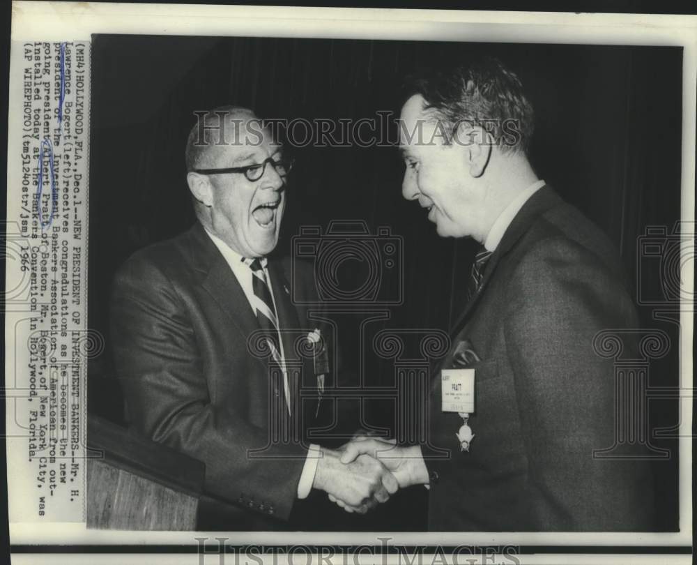 1966 Press Photo Former &amp; new Bankers Association presidents, Florida convention