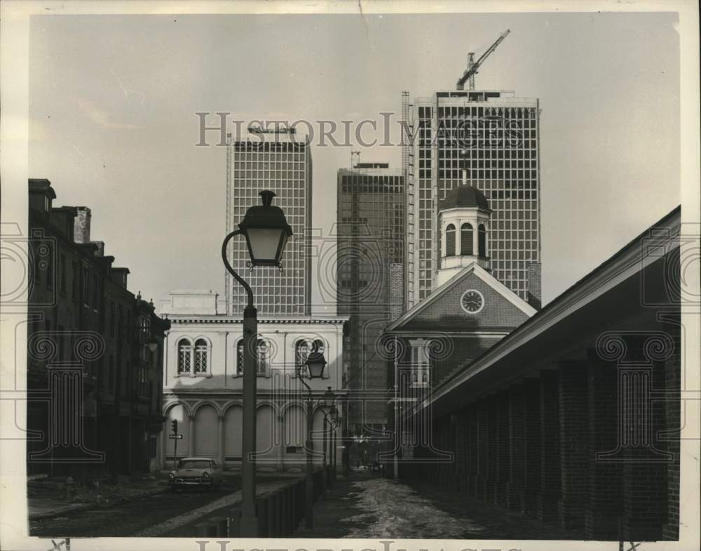1964 Press Photo Philadelphia old structures included in facelifting project