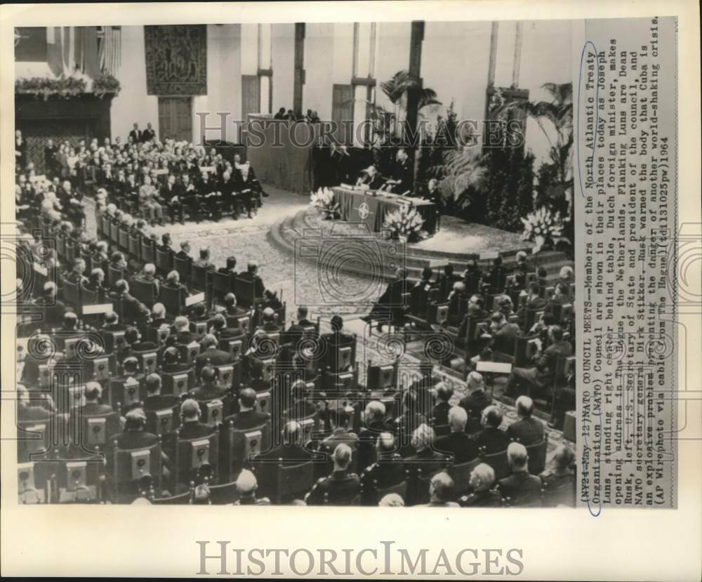 1964 Press Photo North Atlantic Treaty Organization council meets in The Hague