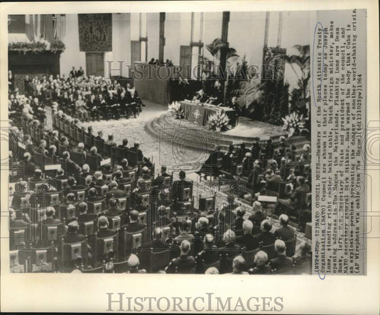 1964 Press Photo North Atlantic Treaty Organization council meets in The Hague