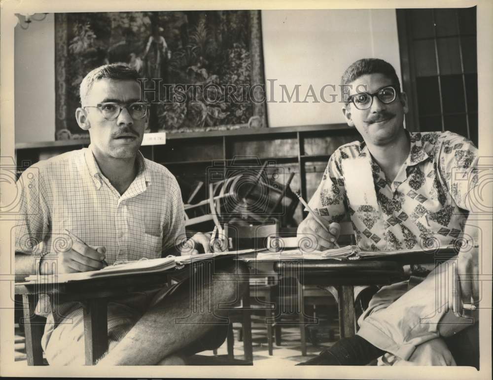 1961 Press Photo Peace Corpsmen trainees at Rutgers University, New Jersey