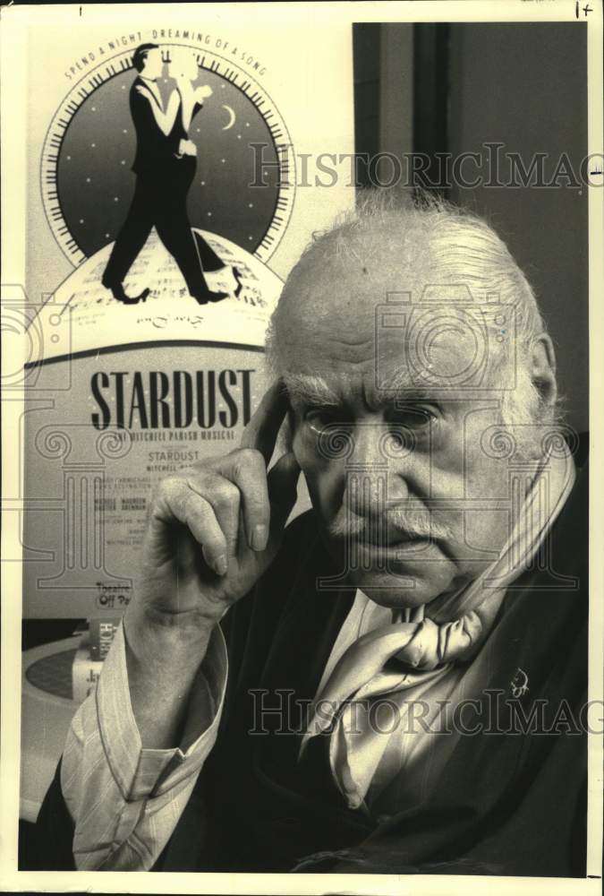 1987 Press Photo Lyricist Mitchell Parish has &quot;Stardust&quot; opening on Broadway