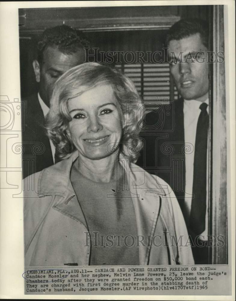 1965 Press Photo Candace Mossler and Melvin Lane Powers granted freedom on bond