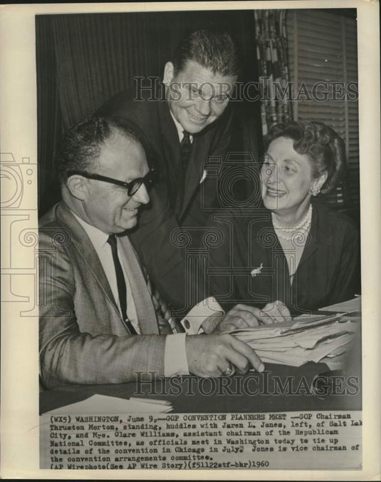 1960 Press Photo GOP's Thruston Morton and other planners meet in Washington