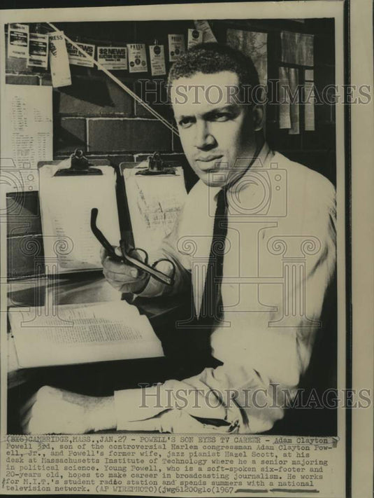 1967 Press Photo Adam Clayton Powell III, MIT political science major senior
