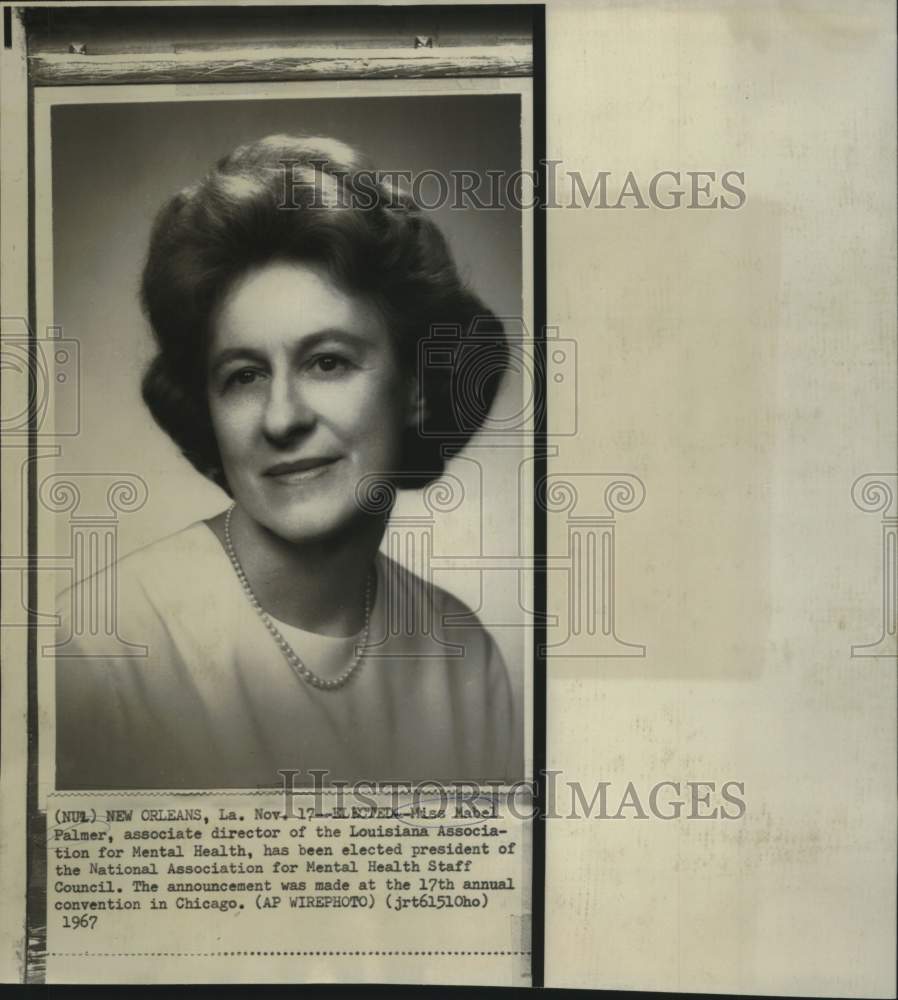 1967 Press Photo National Association for Mental Health President Mabel Palmer