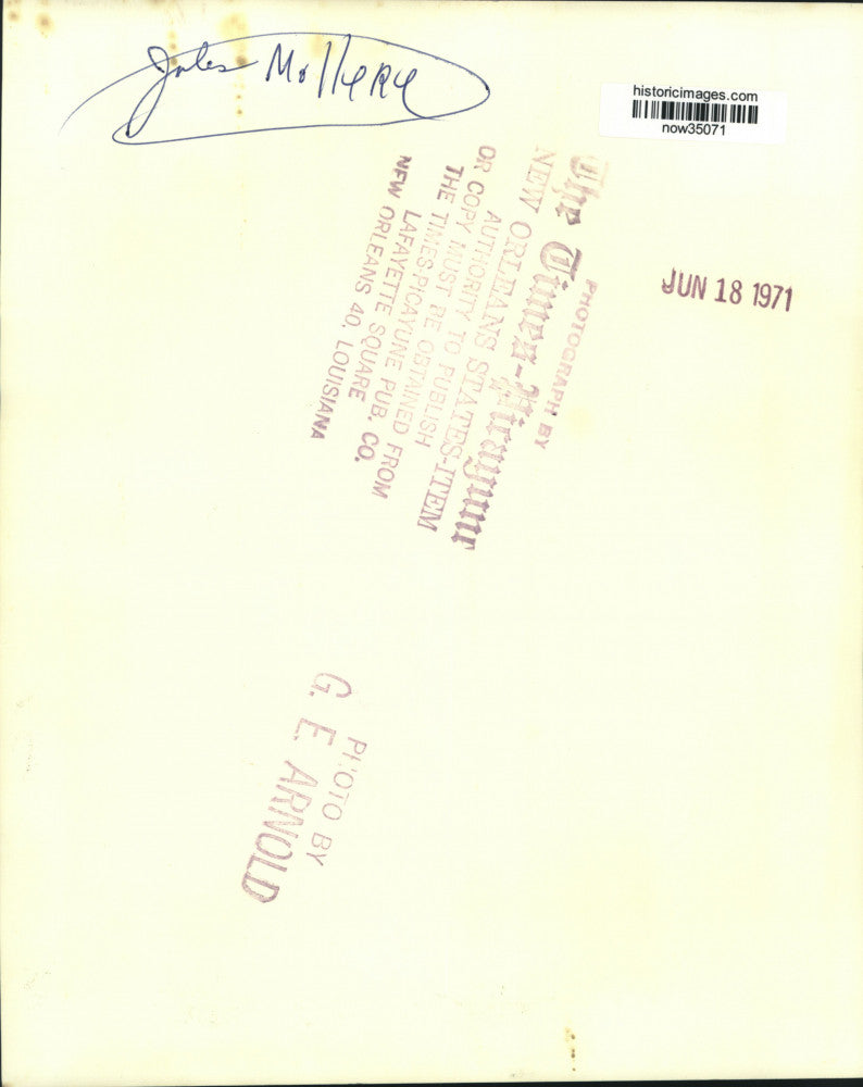 1971 Press Photo Jules Mollere speaks in Louisiana - now35071