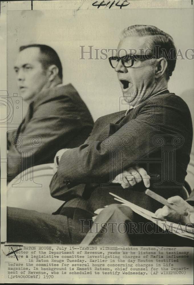 1970 Press Photo Ashton Mouton and Emmett Batson at Baton Rouge legislature
