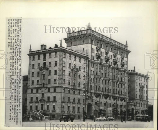 1964 Press Photo U.S. Embassy in Moscow where "bugging" microphones found