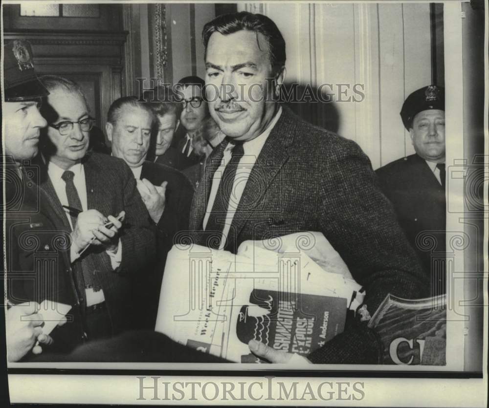 1967 Press Photo Representative Adam Clayton Powell leaves House meeting