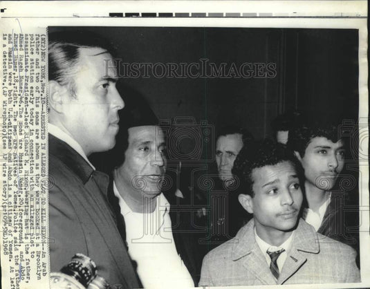 1968 Press Photo Ahmed Rageh Namer and sons booked in Brooklyn, New York