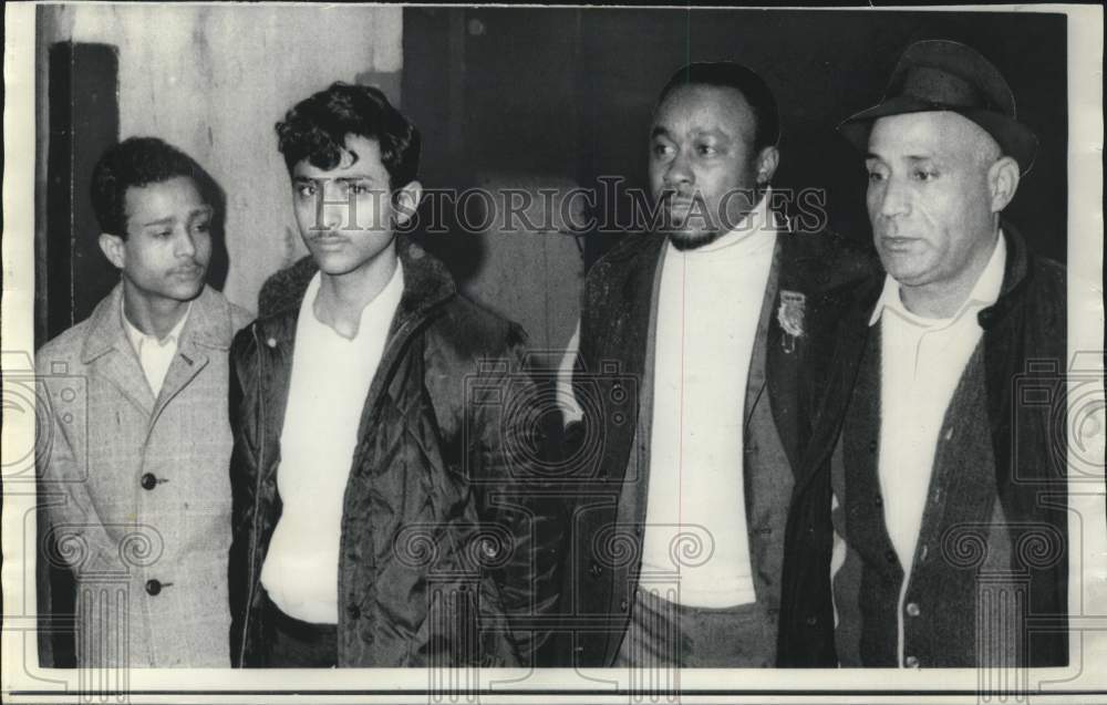 1968 Press Photo Ahmed Rageh Namer and sons escorted to Brooklyn Criminal Court