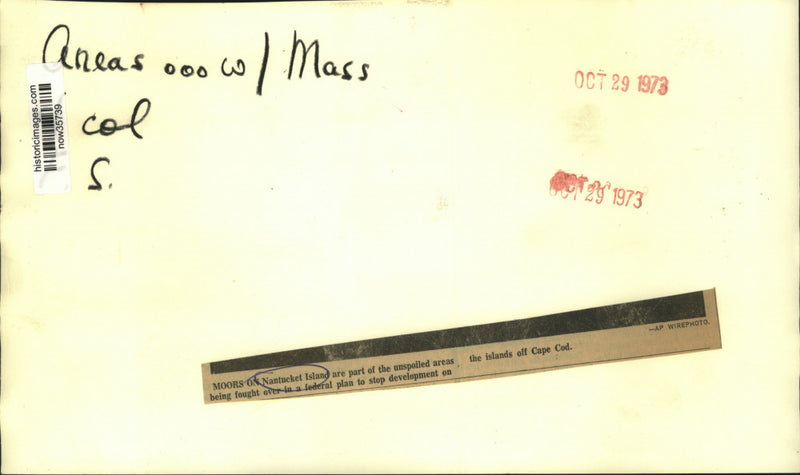 Load image into Gallery viewer, 1973 Press Photo Unspoiled areas of moors of Nantucket Island, Massachusetts
