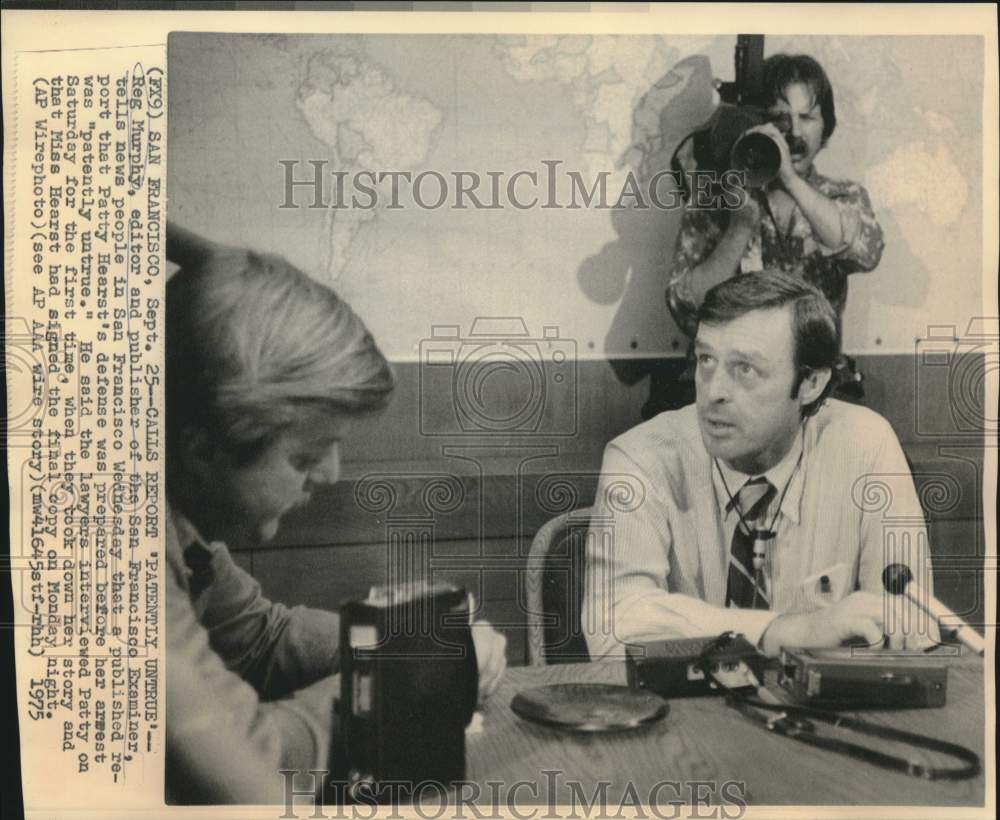 1975 Press Photo Editor and Publisher of San Francisco Examiner Reg Murphy