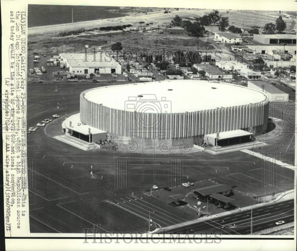 1971 Press Photo GOP&#39;s national convention site in San Diego, California