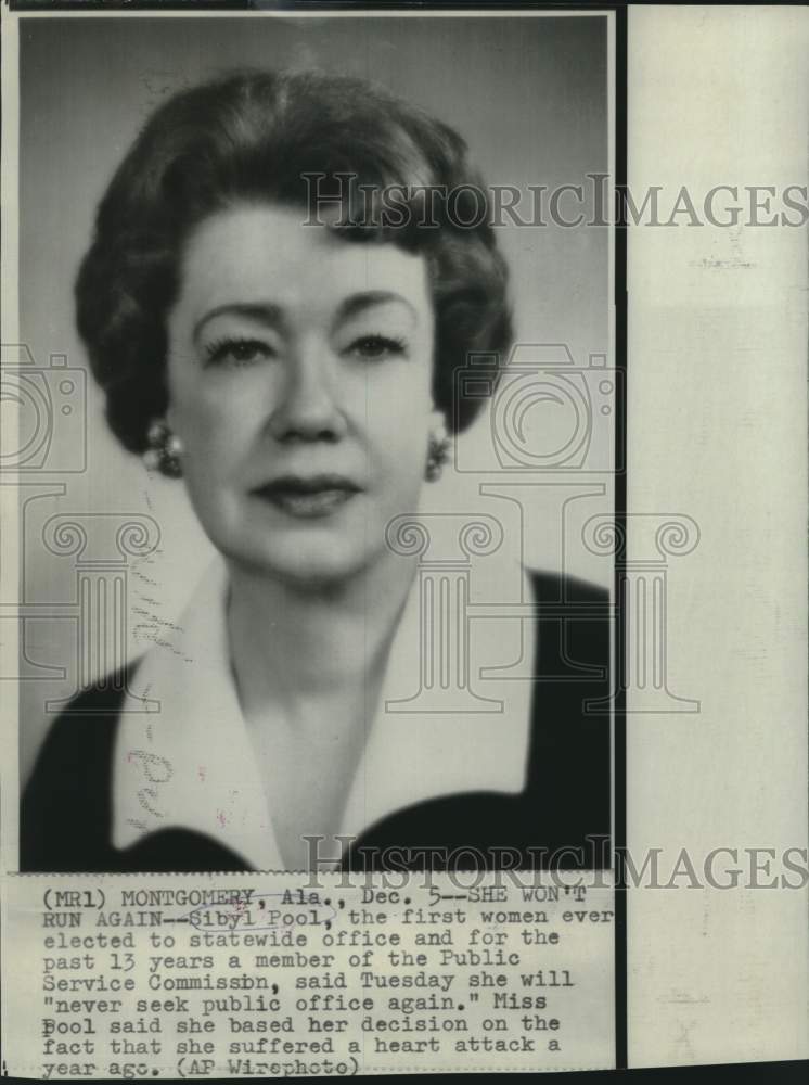 Load image into Gallery viewer, 1967 Press Photo First woman elected to statewide office in Alabama, Sibyl Pool
