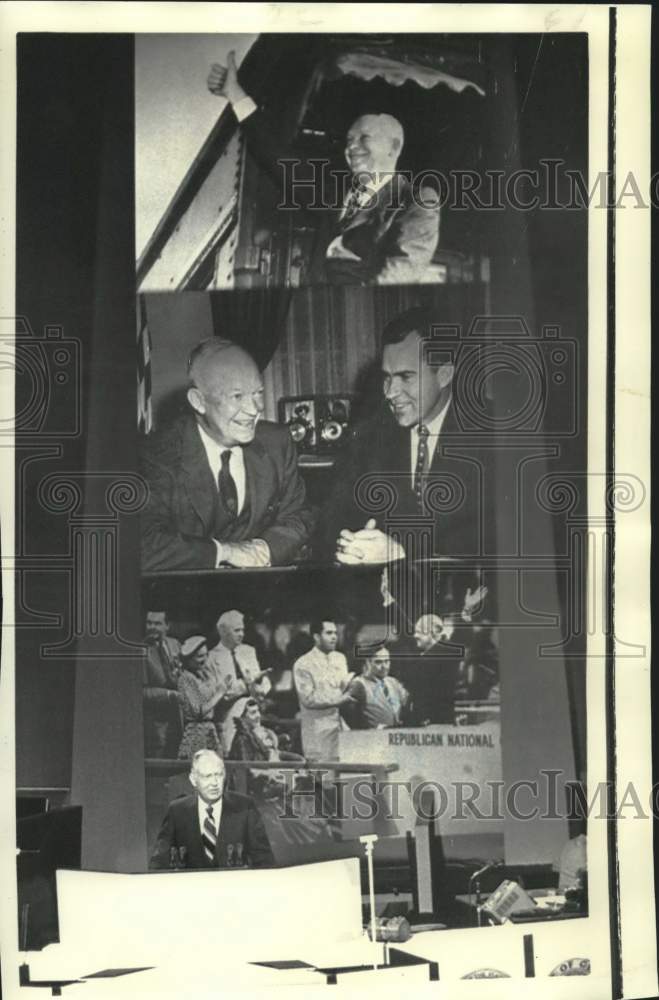 1972 Press Photo William Rogers shows tribute to Eisenhower at GOP convention