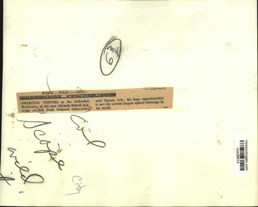 Press Photo Mayal telescope dedication at Kitt Peak National Observatory