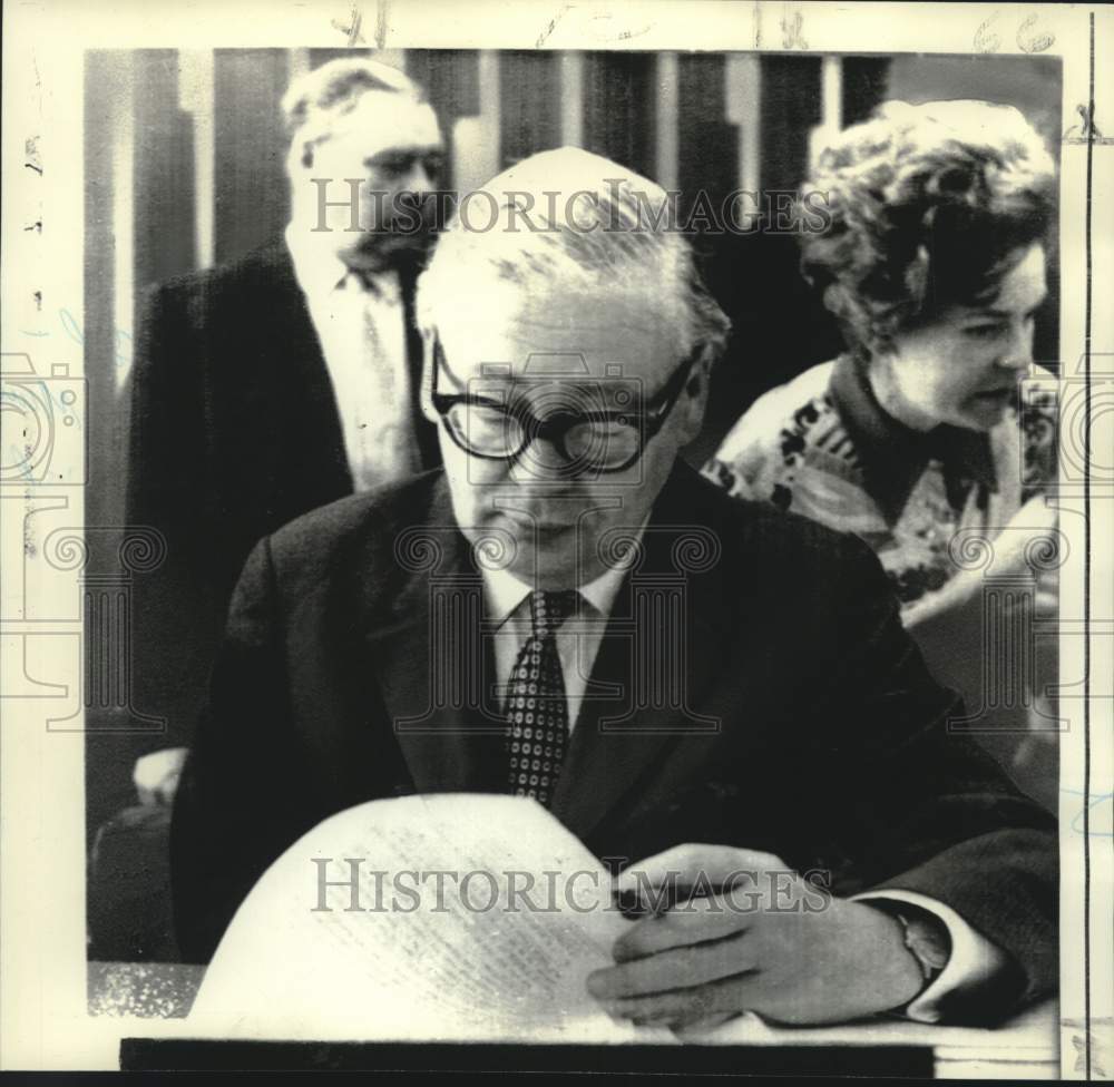 1971 Press Photo Geoffrey Rippon, Britain&#39;s Common Market negotiator at EFTA