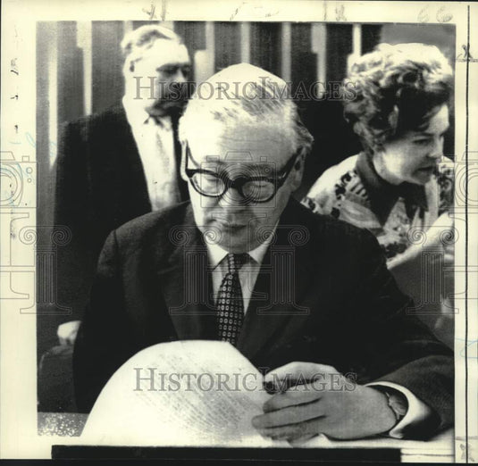 1971 Press Photo Geoffrey Rippon, Britain's Common Market negotiator at EFTA