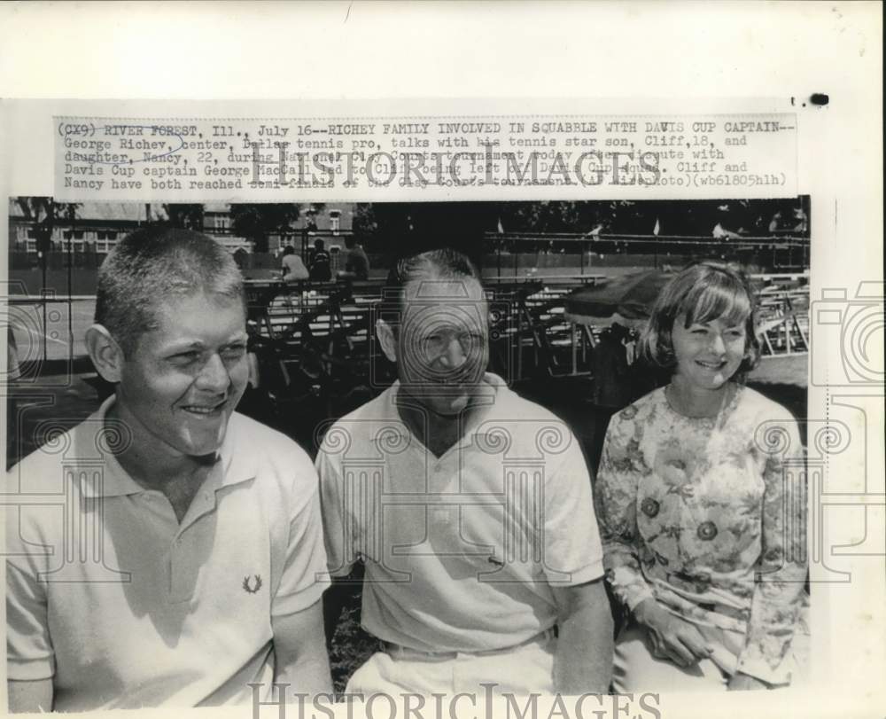 1970 Press Photo Richey Family involved in squabble with David Cup MacCall