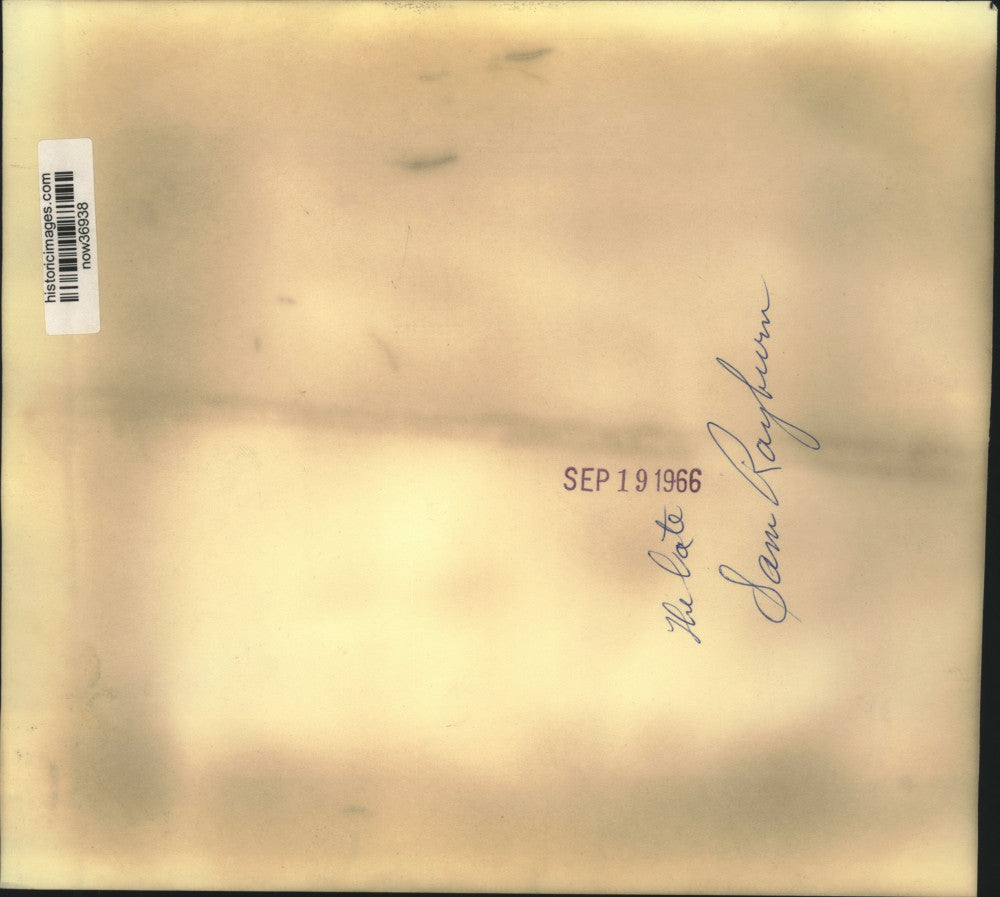 1966 Press Photo Late House Speaker Sam Rayburn Portrait Dedicated, Washington