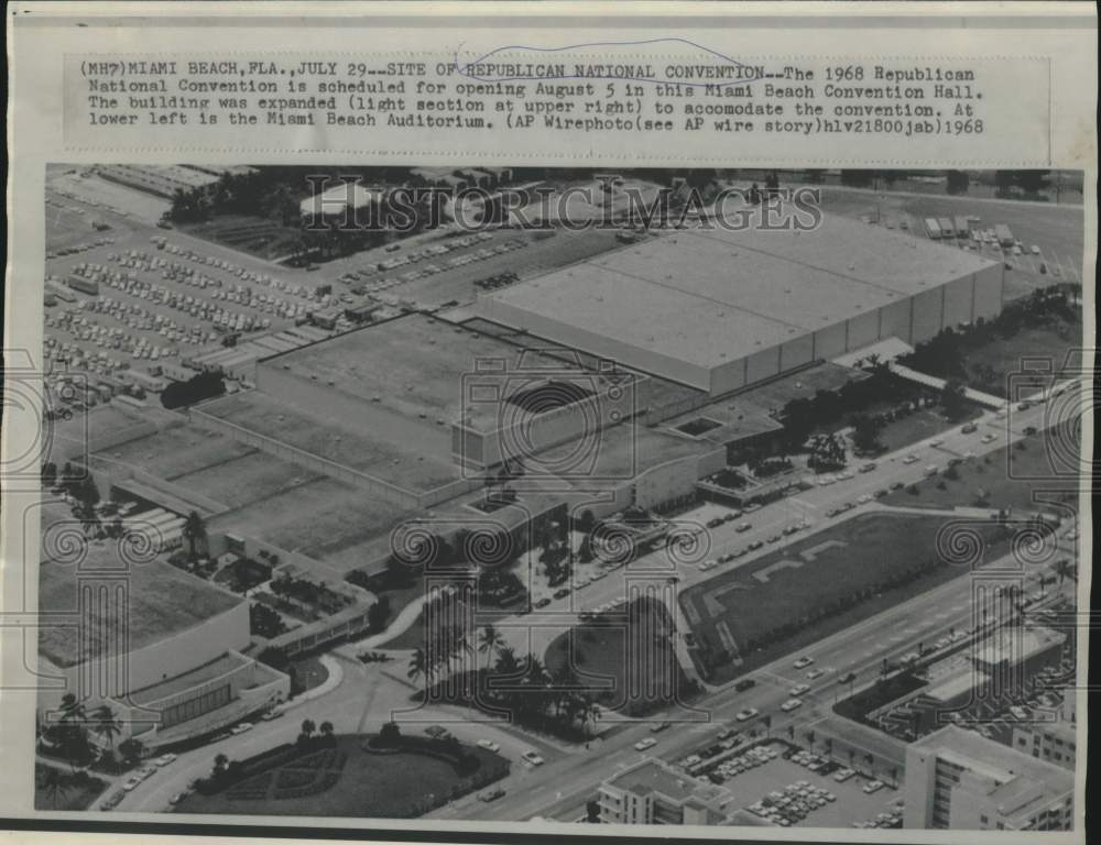 1968 Press Photo Site of Miami&#39;s Republican National Convention - now36973