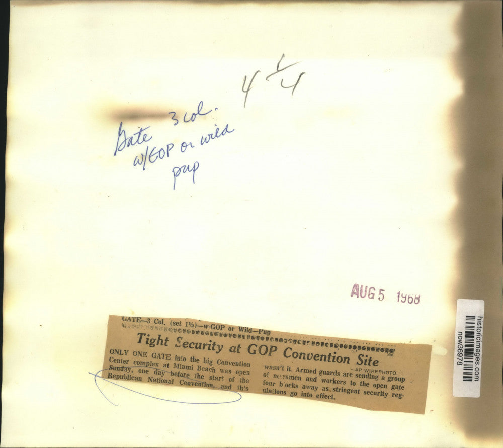 1968 Press Photo Armed guards prep for security at the Republican convention, FL